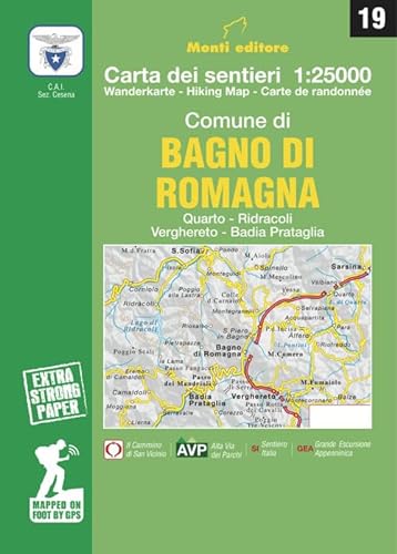 Carta dei sentieri. Bagno di Romagna 1:25000 von Monti Raffaele